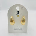 Pendientes en Forma de Gota con Textura de Concha | Venta al Por Mayor | 2 Colores (Oro/Plata) | Diseño Minimalista|JI JOYA
