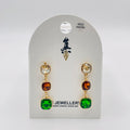 Pendientes Colgantes de Cristal 2 Colores - Joyería Mayorista de Moda con Pin S925|JI JOYA