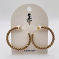 Aros Grandes de Circonia Brillante | Dos Colores (Oro/Negro) | Joyería Mayorista para Mujer|JI JOYA