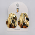 Pendientes Gota Metal Arrugado Minimalista Al Por Mayor | Plata y Dorado, Joyería Moda Europea Mayorista|JI JOYA