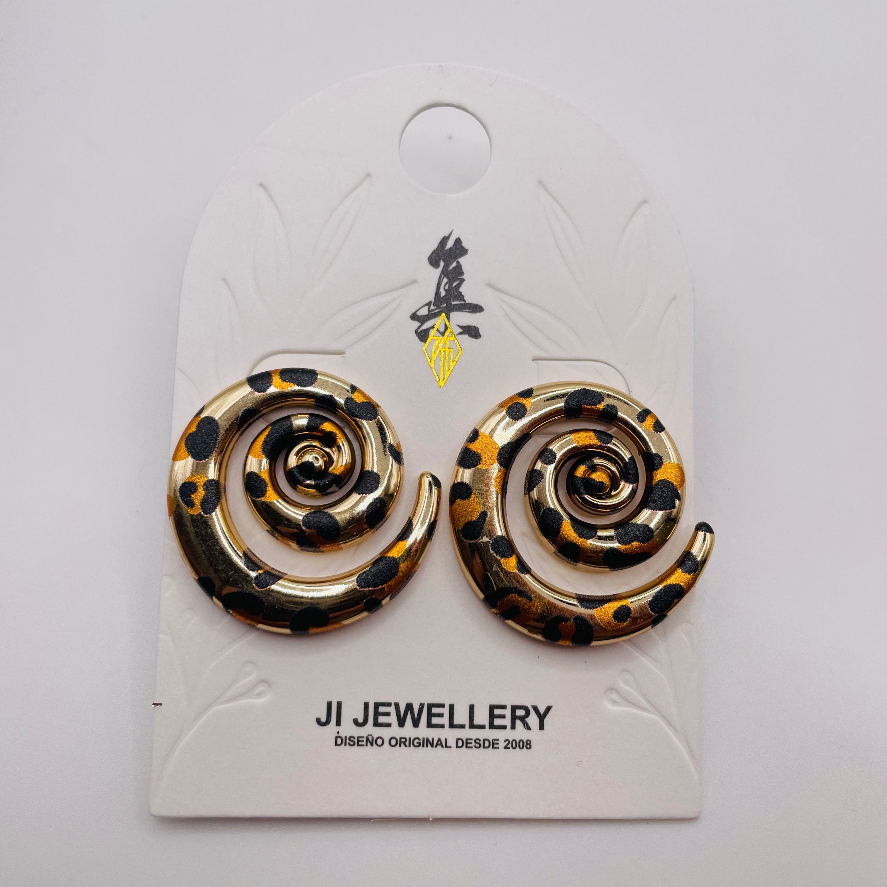 Pendientes En Forma de Caracol Motivo Leopardo, Accesorio de Moda al Por Mayor|JI JOYA