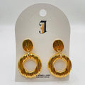 Pendientes Aro Texturizados Metal Plata y Dorado al Por Mayor | Diseño Minimalista Moda Mujer OEM ODM|JI JOYA