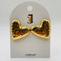 Pendientes Corazón Texturizado Martillado Oro y Plata | Joyería Mayorista B2B Moda Mujer|JI JOYA