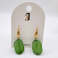 Pendientes Colgantes de Piedra de Resina Multicolor con Detalles Dorados - Joyería al Por Mayor|JI JOYA