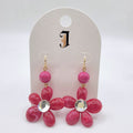 Pendientes de Flor Colgante con Cristal - Diseño Colorido y Moderno | Joyería de Moda al Por Mayor|JI JOYA