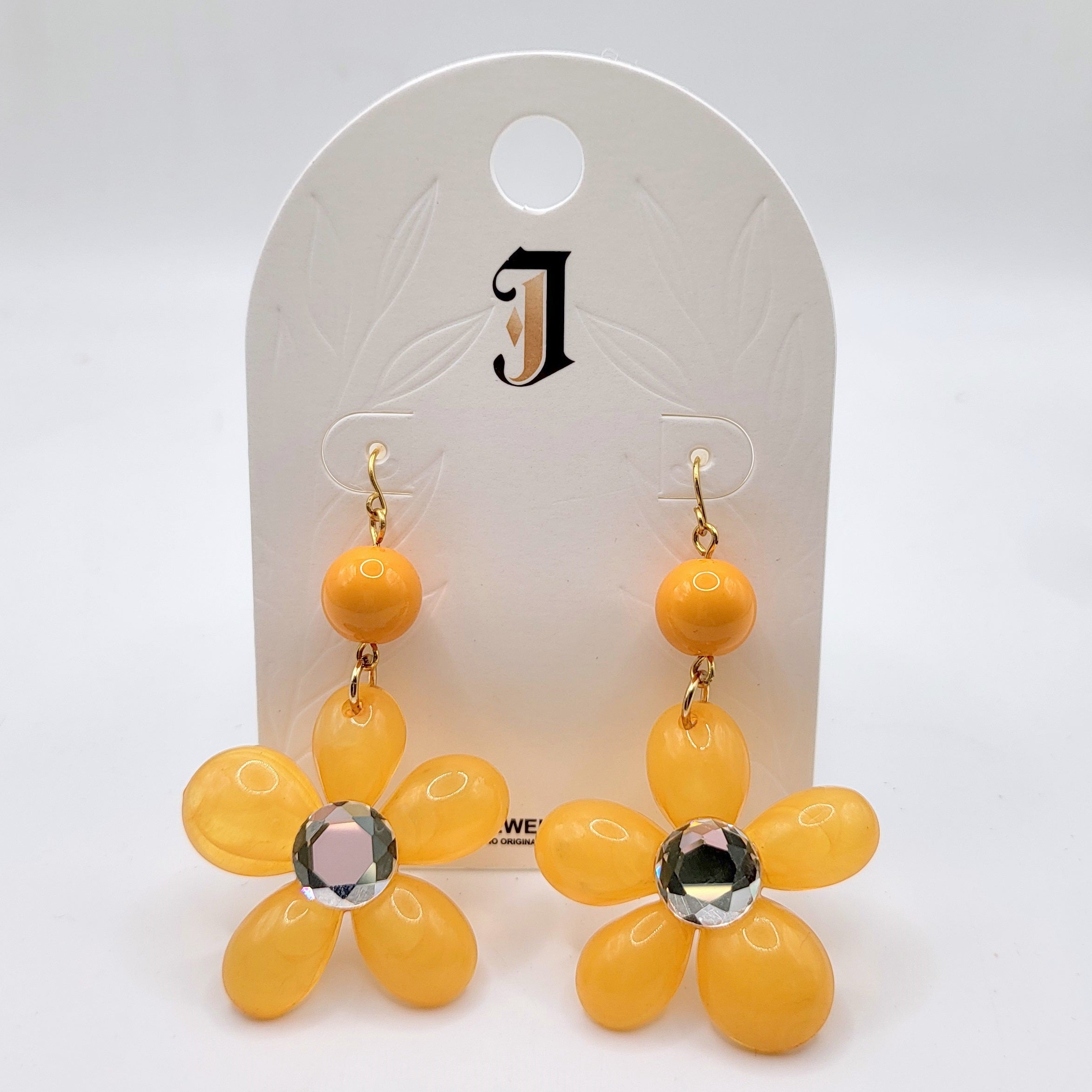Pendientes de Flor Colgante con Cristal - Diseño Colorido y Moderno | Joyería de Moda al Por Mayor|JI JOYA