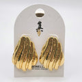 Pendientes de Metal Ondulado Dorado y Plateado - Diseño Minimalista de Moda al Por Mayor|JI JOYA