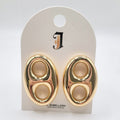Pendientes Minimalistas de Forma Ovalada Doble, Chapados en Oro y Plata, Venta al Por Mayor | Moda 2026|JI JOYA