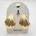 Pendientes Concha de Mar Dorada/Plata | Joyería de Moda Mayorista|JI JOYA