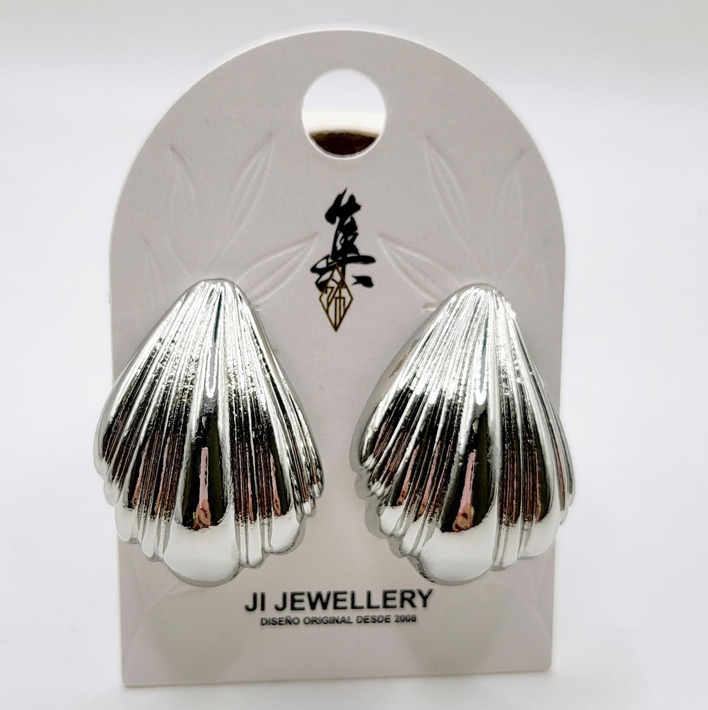 Pendientes Concha de Mar Dorada/Plata | Joyería de Moda Mayorista|JI JOYA