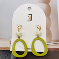 Aretes Colgantes de Resina Multicolor - Diseño Minimalista de Aro Irregular - Mayorista B2B|JI JOYA