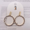 Aretes de Aro con Circonia Baguette - Lujo Minimalista - Mayorista de Joyería de Moda|JI JOYA