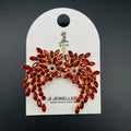 Aretes de Cristal de Zirconia en Forma de Ala | Joyería de Moda al Por Mayor|JI JOYA