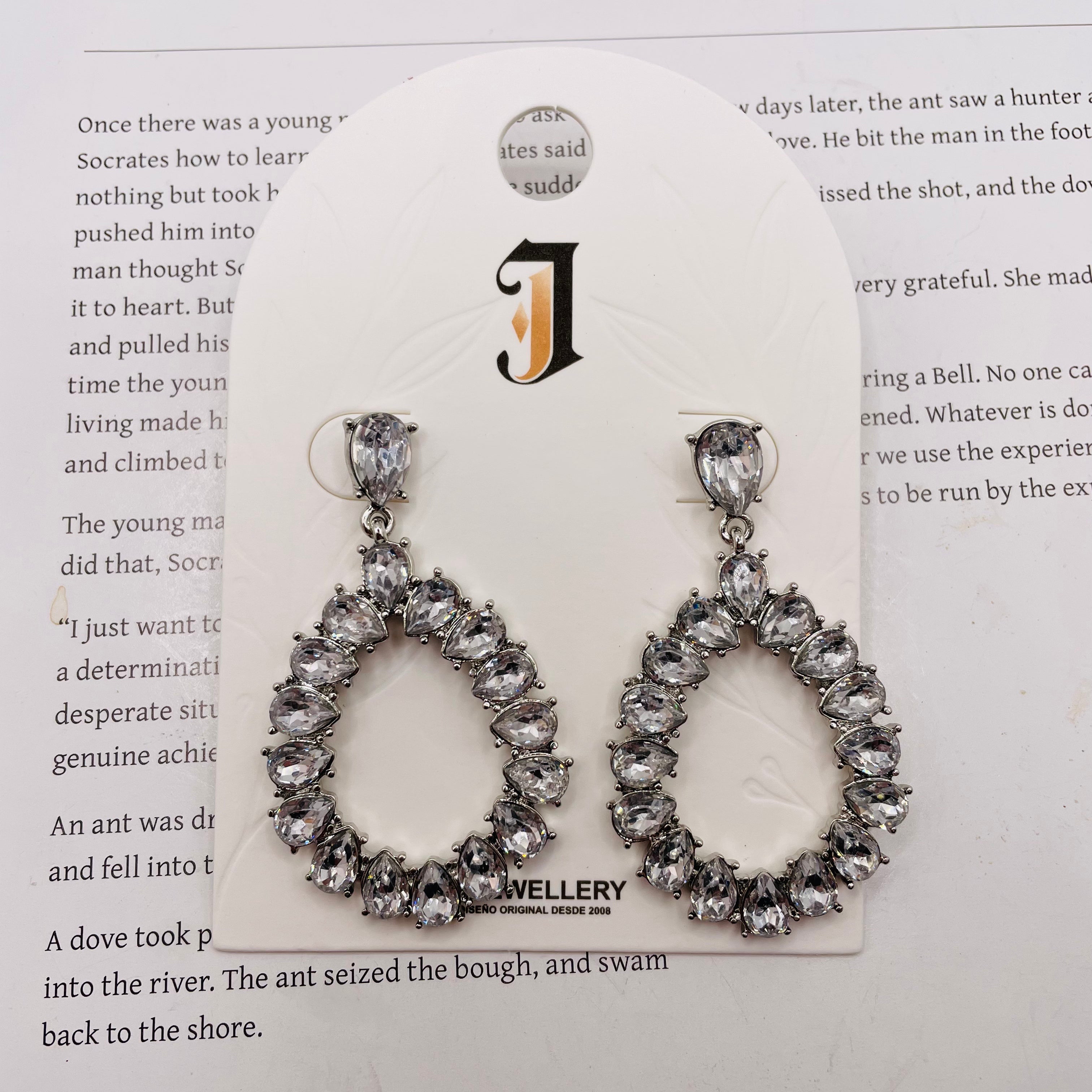 Pendientes Lágrima de Circonia Cúbica - Chapados en Oro/Plata | Joyería de Moda al Por Mayor|JI JOYA