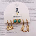 Pendientes de Western con Turquesa, Juego de 3 Pares, Accesorios de Moda Mayorista|JI JOYA