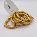 Pulseras elásticas de metal martillado, estilo boho-chic, acabado dorado/plateado, para mujer, joyería de moda al por mayor|JI JOYA