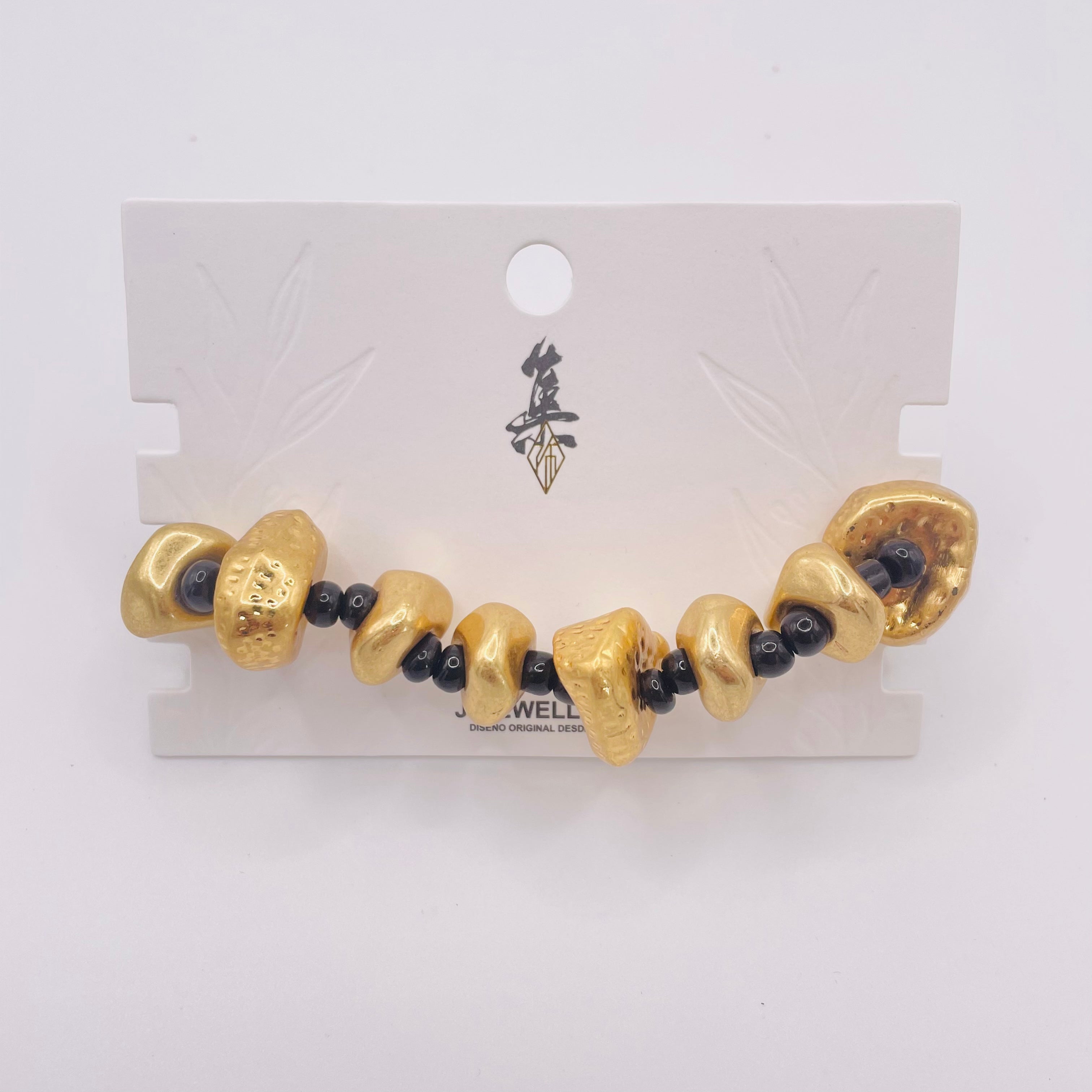 Pulseras de Piedras Irregulares de Zinc Aleación - 3 Colores Dorado/Plata - Joyería Mayorista|JI JOYA