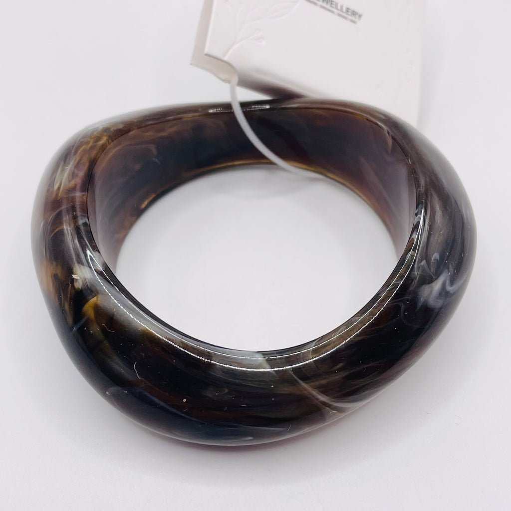 Pulsera Bangle de Resina con Diseño Ondulado, Modelo Irregular, Venta al Por Mayor, 3 Colores Disponibles|JI JOYA