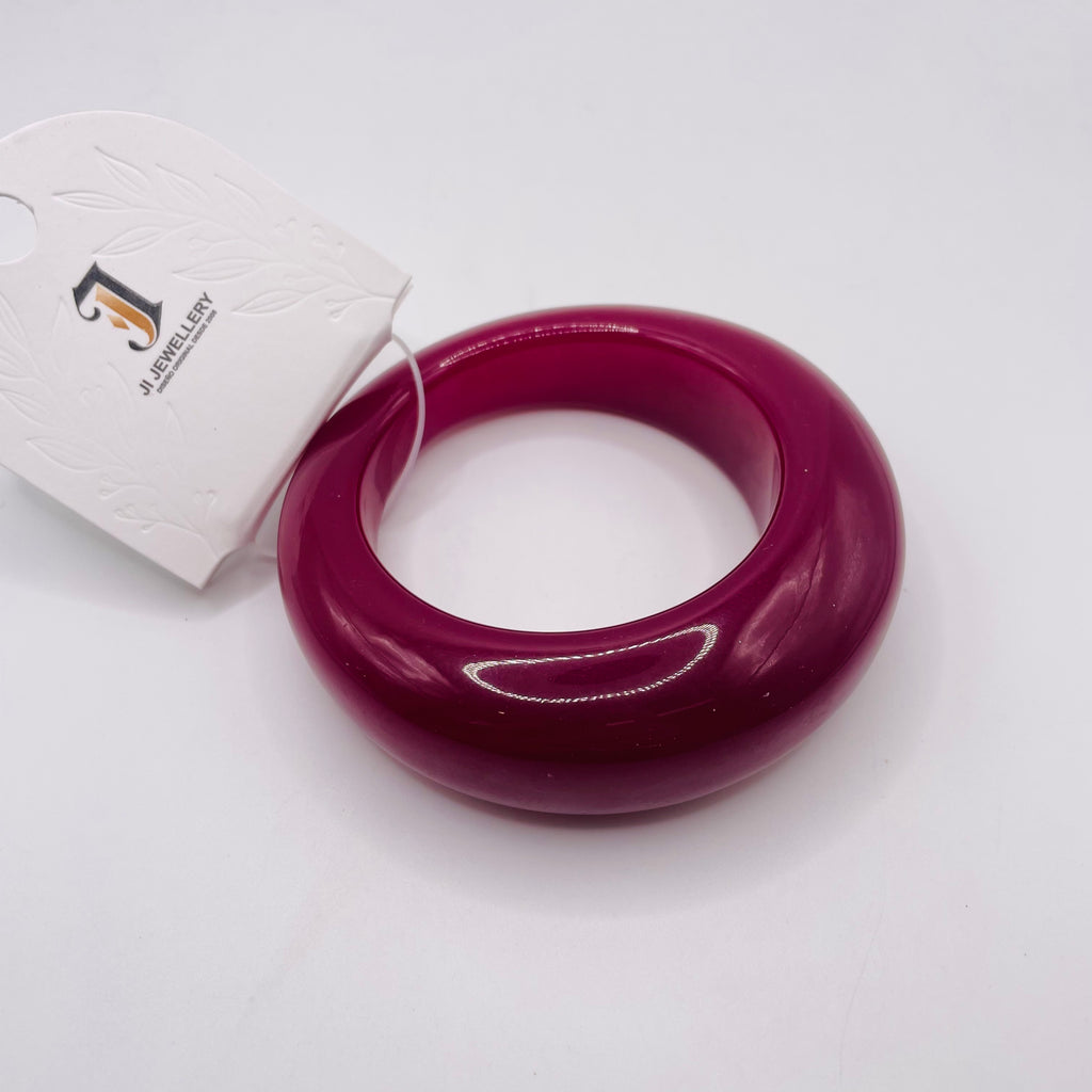 Pulsera Gruesa de Resina Estilo Retro | Pulsera Bangle Maciza | Venta al Por Mayor para Joyería|JI JOYA