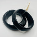 Pulseras Negras de Resina Brillante al Por Mayor | Brazaletes Simples Elegantes para Mujer, Accesorios Mayoristas|JI JOYA