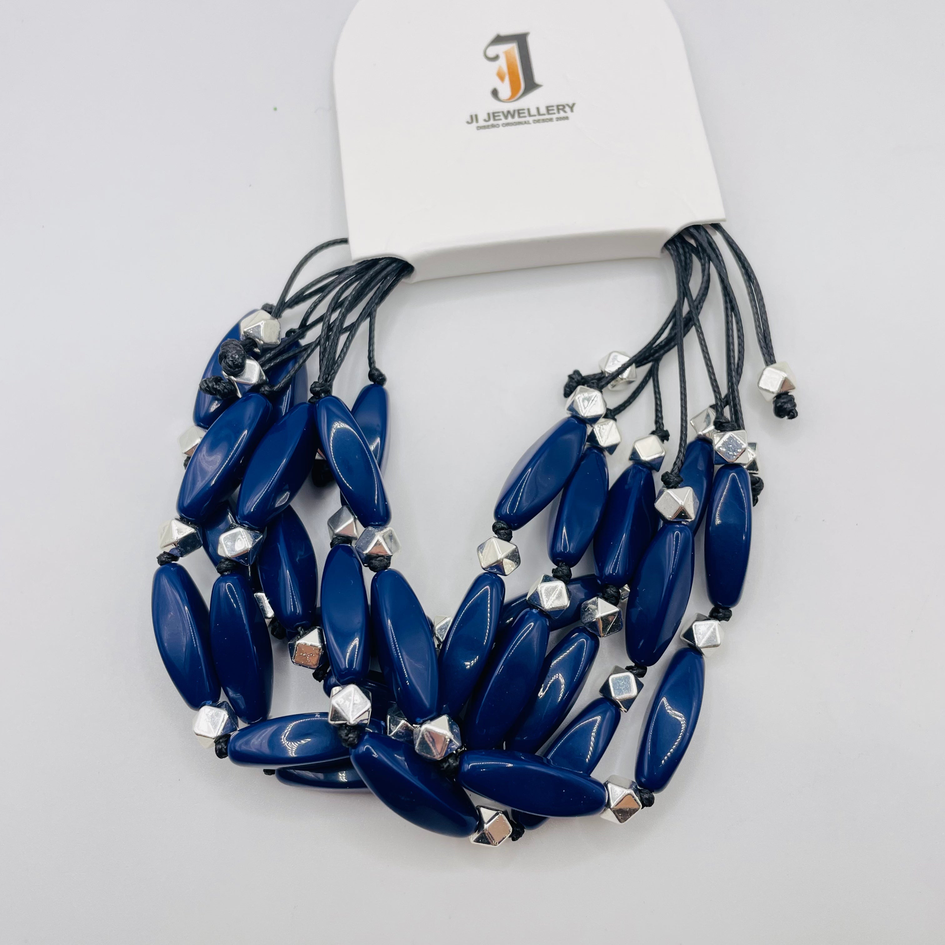 Pulsera Multicuerdas con Cuentas Elípticas, 4 Colores Disponibles | Joyería al Por Mayor|JI JOYA