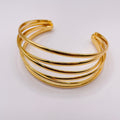 Pulsera de Ajuste Abierto de 5 Bandas | Diseño Minimalista Elegante | Joyería de Moda para Mujer | Mayorista de Accesorios de Zinc Aleación|JI JOYA