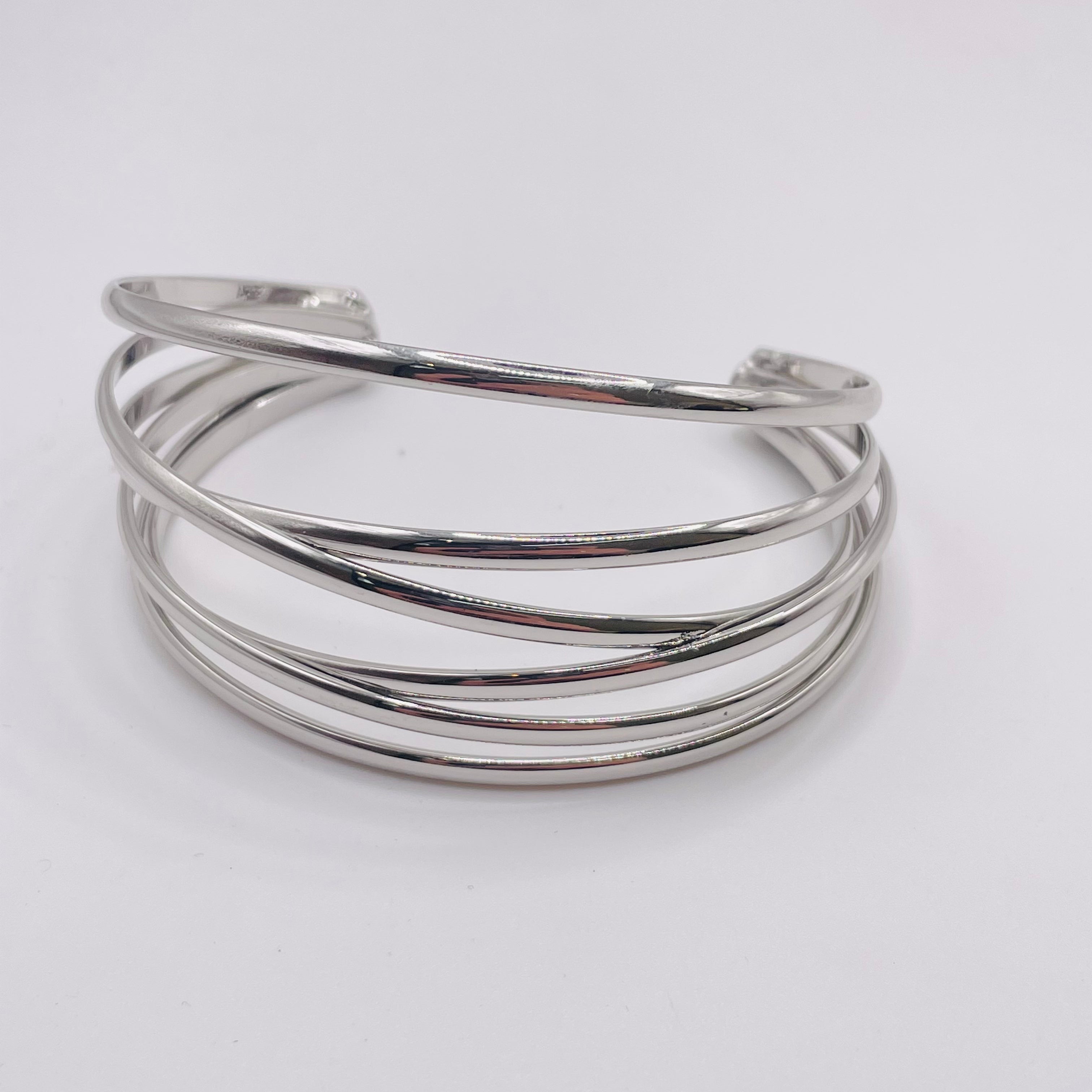 Pulsera de Ajuste Abierto de 5 Bandas | Diseño Minimalista Elegante | Joyería de Moda para Mujer | Mayorista de Accesorios de Zinc Aleación|JI JOYA