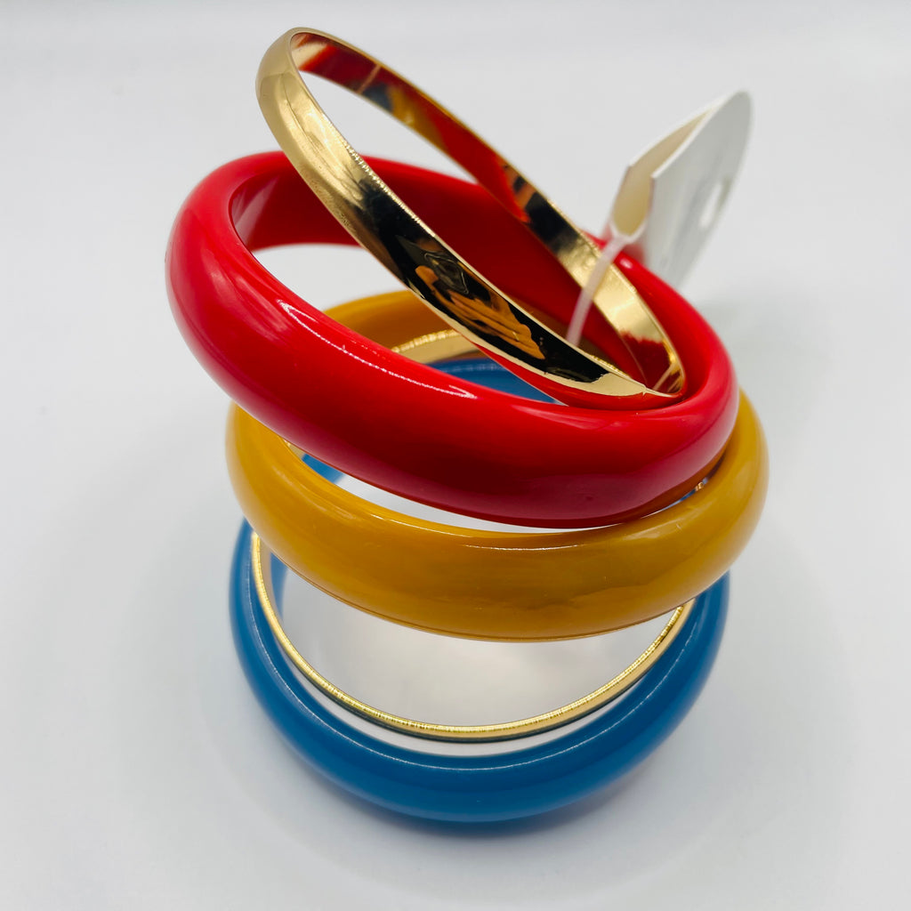 Pulseras de resina coloridas combinadas al por mayor | Brazaletes de moda apilables para mujeres| JI JOYA