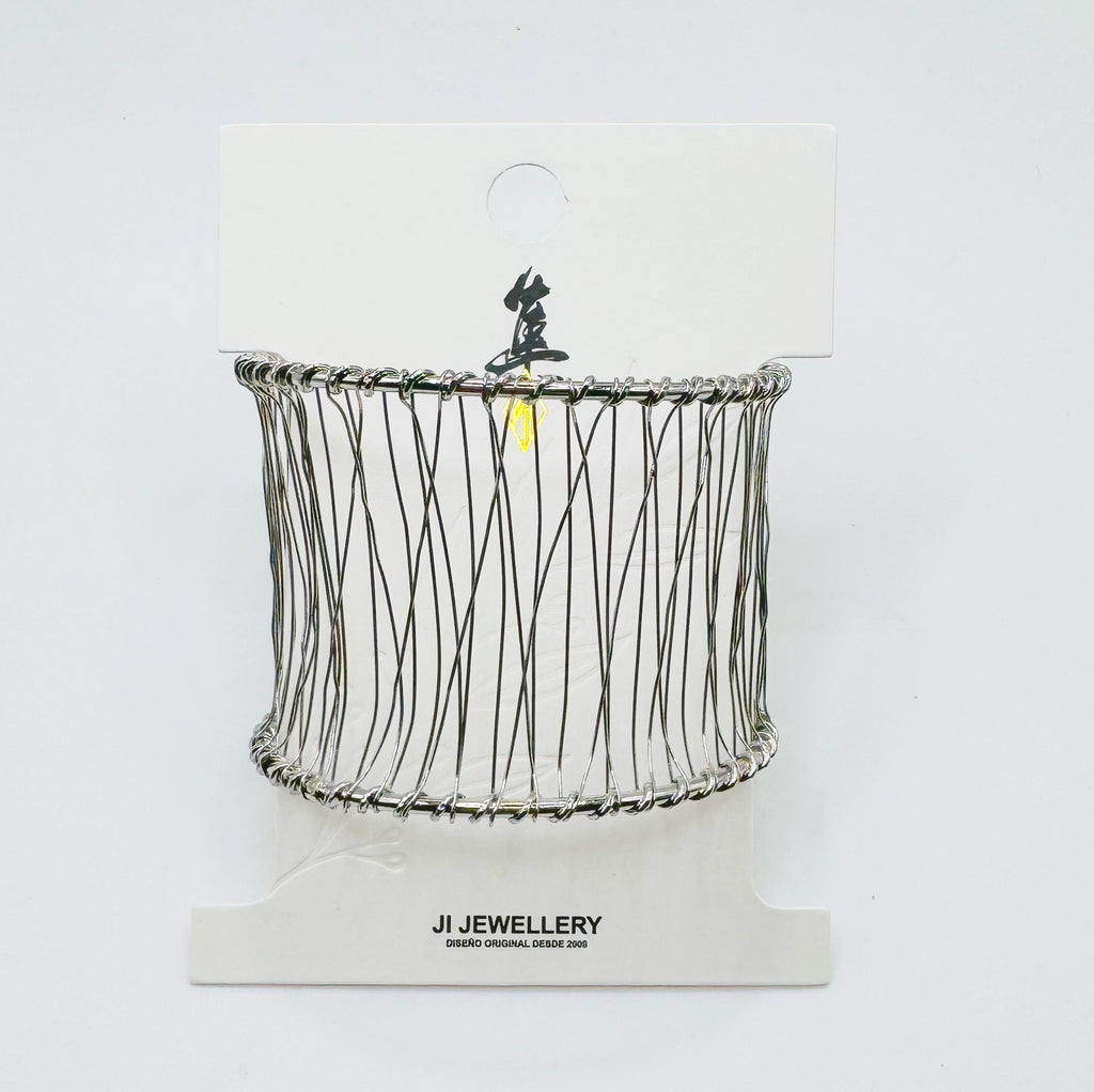 Pulsera Brazalete de Alambre Tejido Plata/dorado | Joyería Mayorista B2B