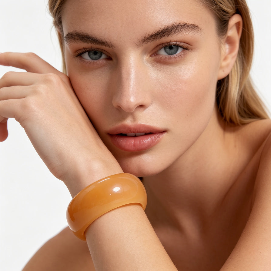 Pulsera Ancha de Resina Efecto Mármol | 6 Colores | Venta al Por Mayor|JI JOYA