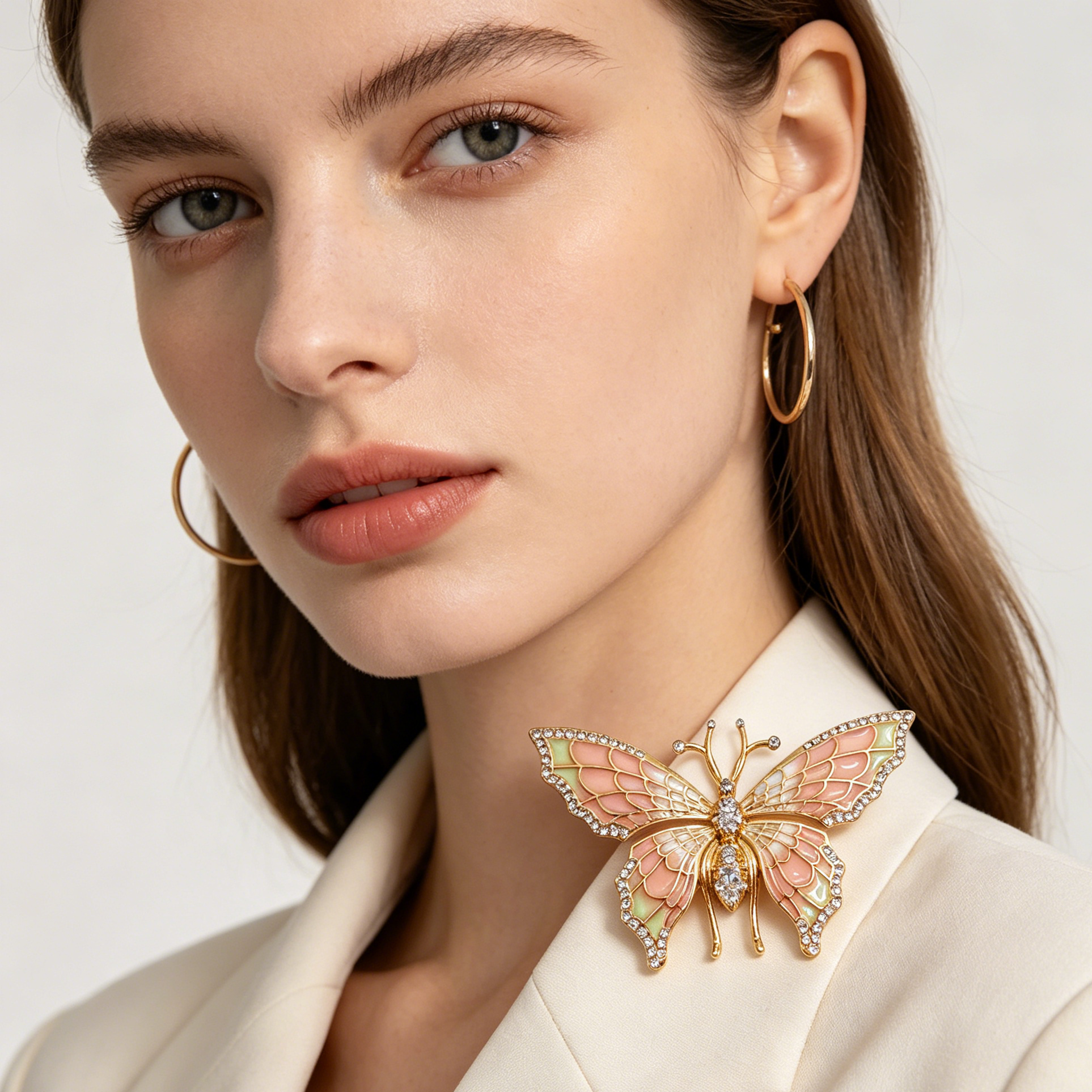 Broche de Mariposa Vintage con Pedrería, 2 Colores Disponibles, Accesorio de Ropa Elegante al Por Mayor para Mujer, Broche Decorativo de Aleación de Zinc para Traje, Chaqueta, Vestido|JI JOYA