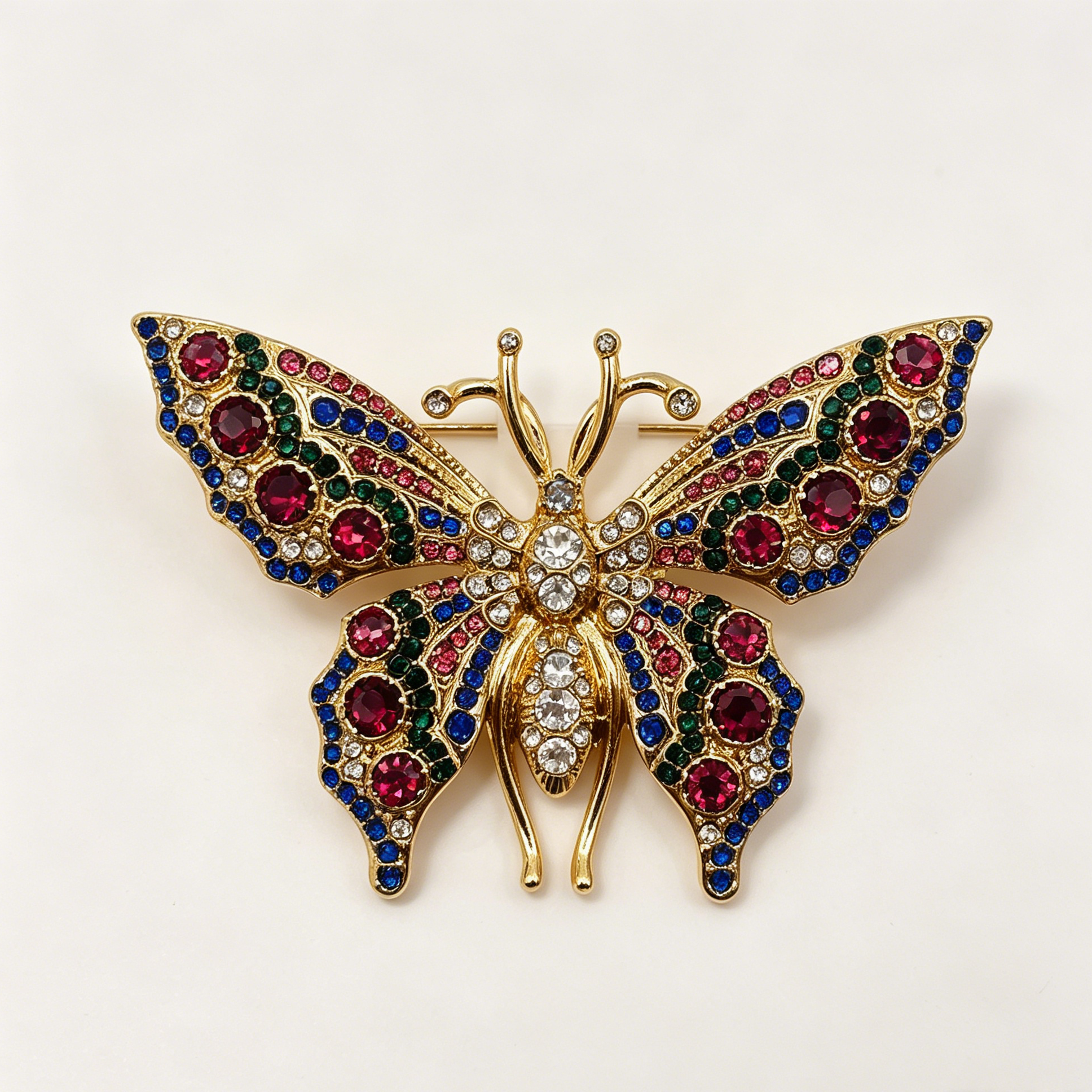 Broche de Mariposa Vintage con Pedrería, 2 Colores Disponibles, Accesorio de Ropa Elegante al Por Mayor para Mujer, Broche Decorativo de Aleación de Zinc para Traje, Chaqueta, Vestido|JI JOYA