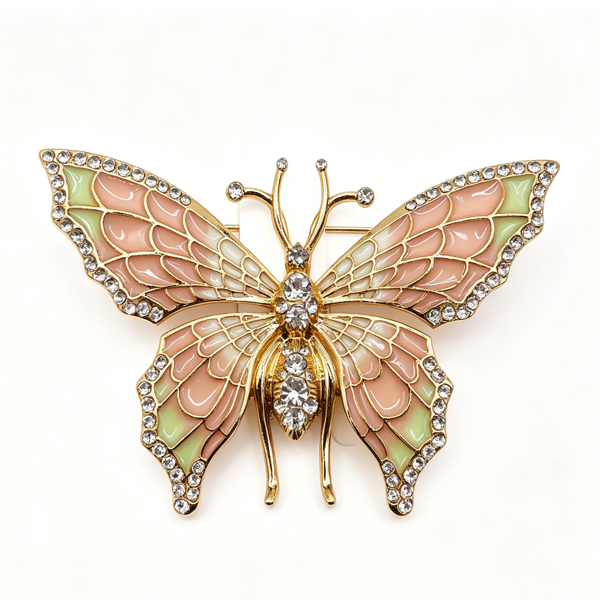 Broche de Mariposa Vintage con Pedrería, 2 Colores Disponibles, Accesorio de Ropa Elegante al Por Mayor para Mujer, Broche Decorativo de Aleación de Zinc para Traje, Chaqueta, Vestido|JI JOYA