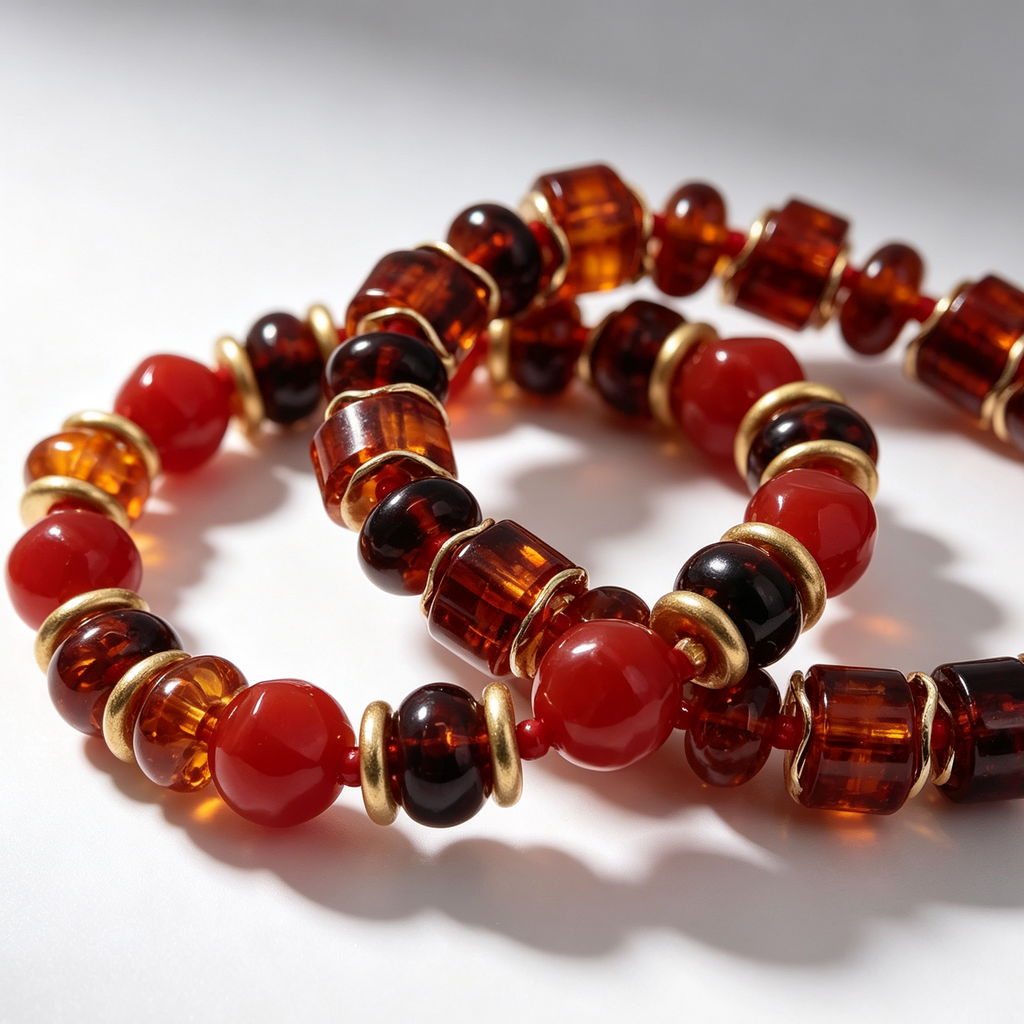Pulsera de cuentas de vidrio combinada, juego de 2 unidades, accesorio de moda artesanal para mujer|JI JOYA