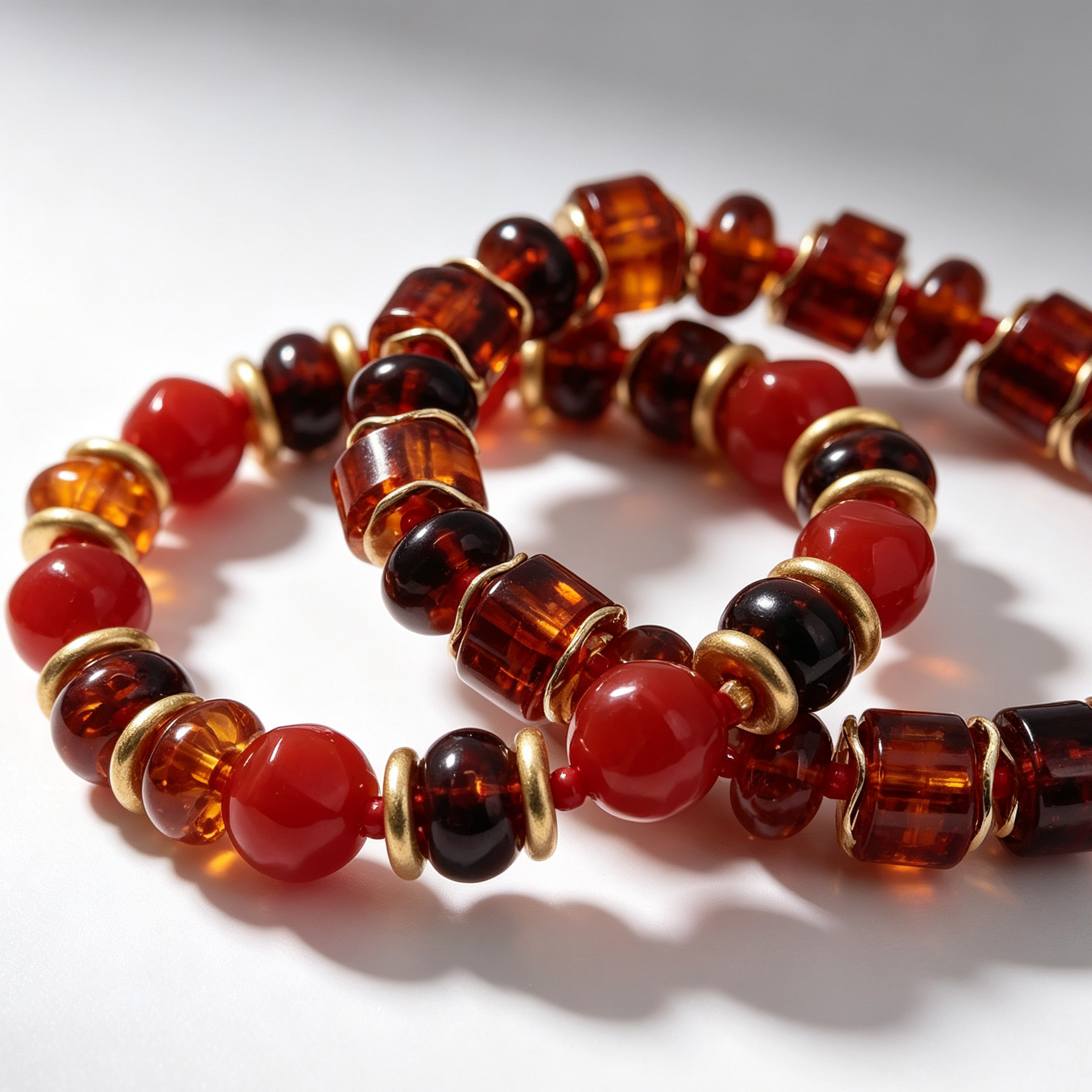 Pulsera de cuentas de vidrio combinada, juego de 2 unidades, accesorio de moda artesanal para mujer|JI JOYA