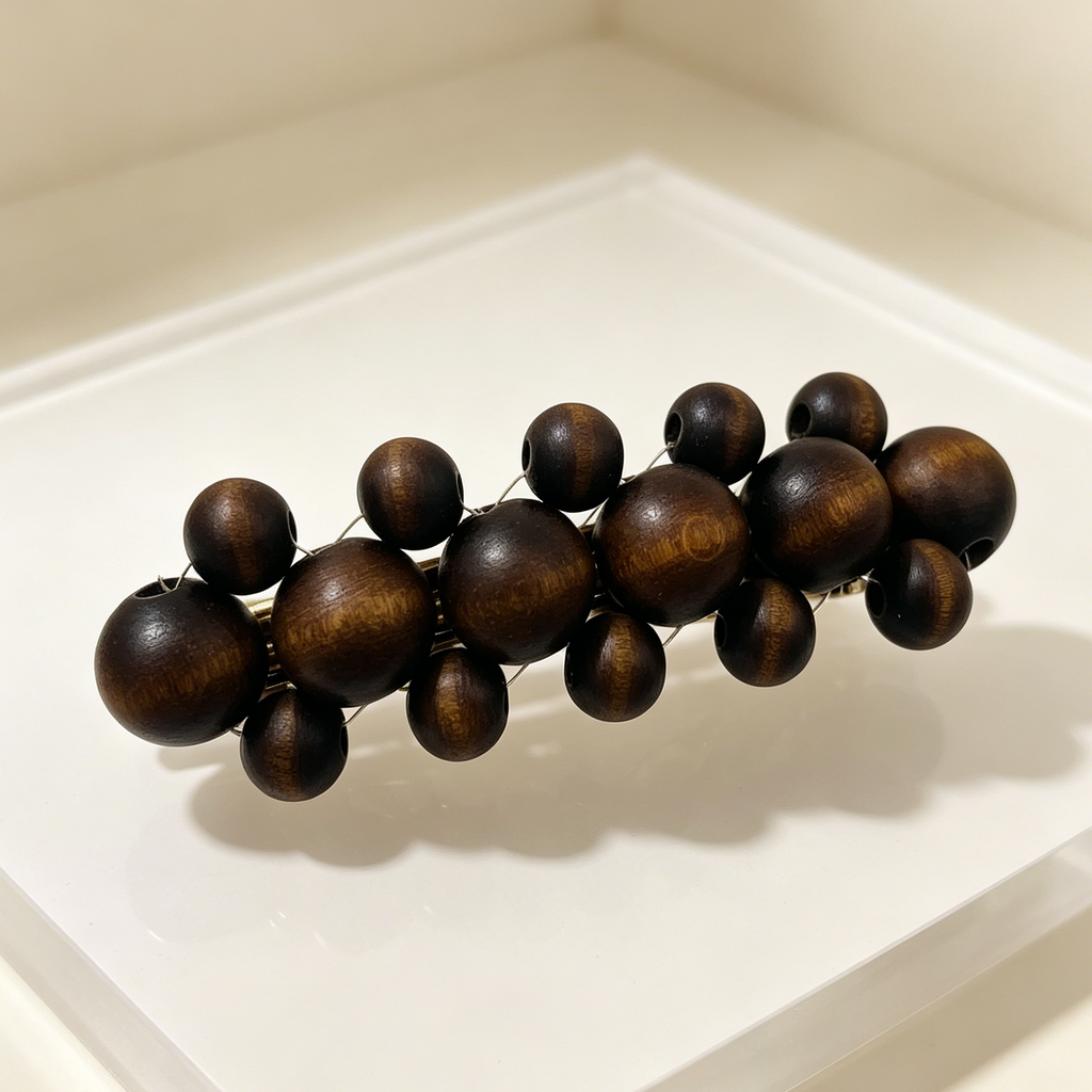 Pinza para el pelo de madera natural, estilo minimalista, venta al por mayor|JI JOYA
