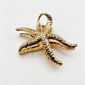 Pinza de pelo de estrella de mar dorada | Accesorio de pelo metálico para mujer | Al por mayor|JI JOYA