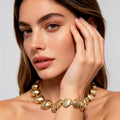 Conjunto Collar y Pulsera Concha - Joyería al por Mayor para Tiendas|JI JOYA