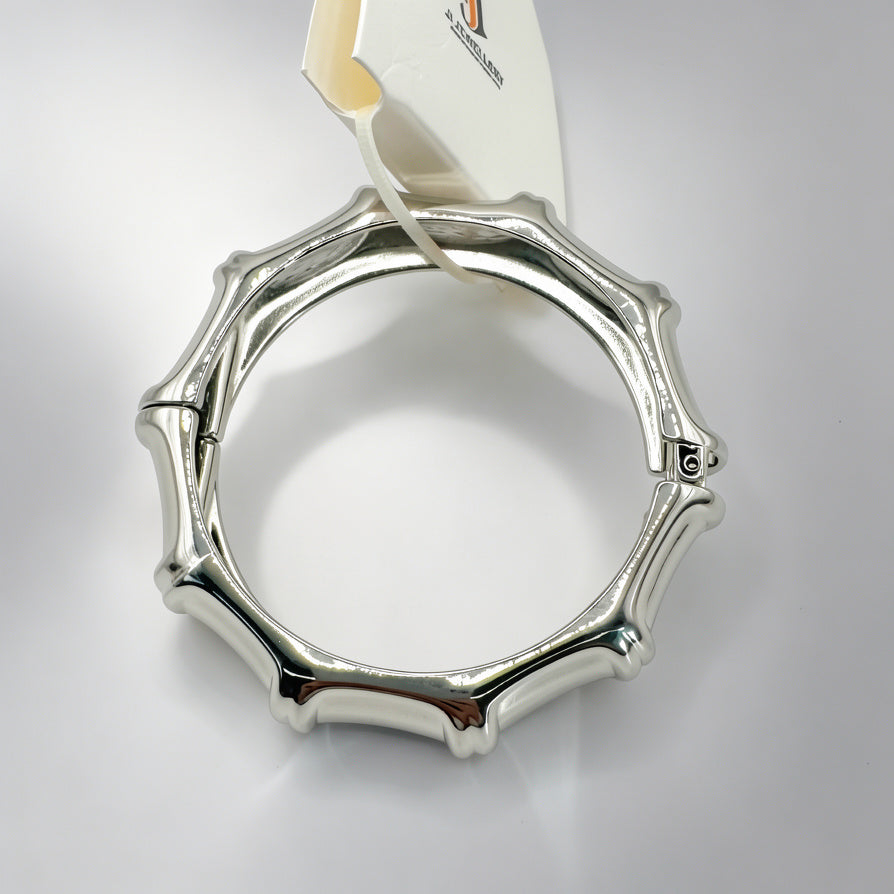 Brazalete de Bambú Oro/Plata | Joyería de Moda al Por Mayor | Diseño de Bambu Clásico