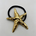 Goma para el pelo con estrella de mar dorada - Accesorio de moda al por mayor|JI JOYA