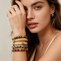 Set de 3 Pulseras de Resina con Detalles de Leopardo y Dorado | Joyería Mayorista para Mujer| JI JOYA
