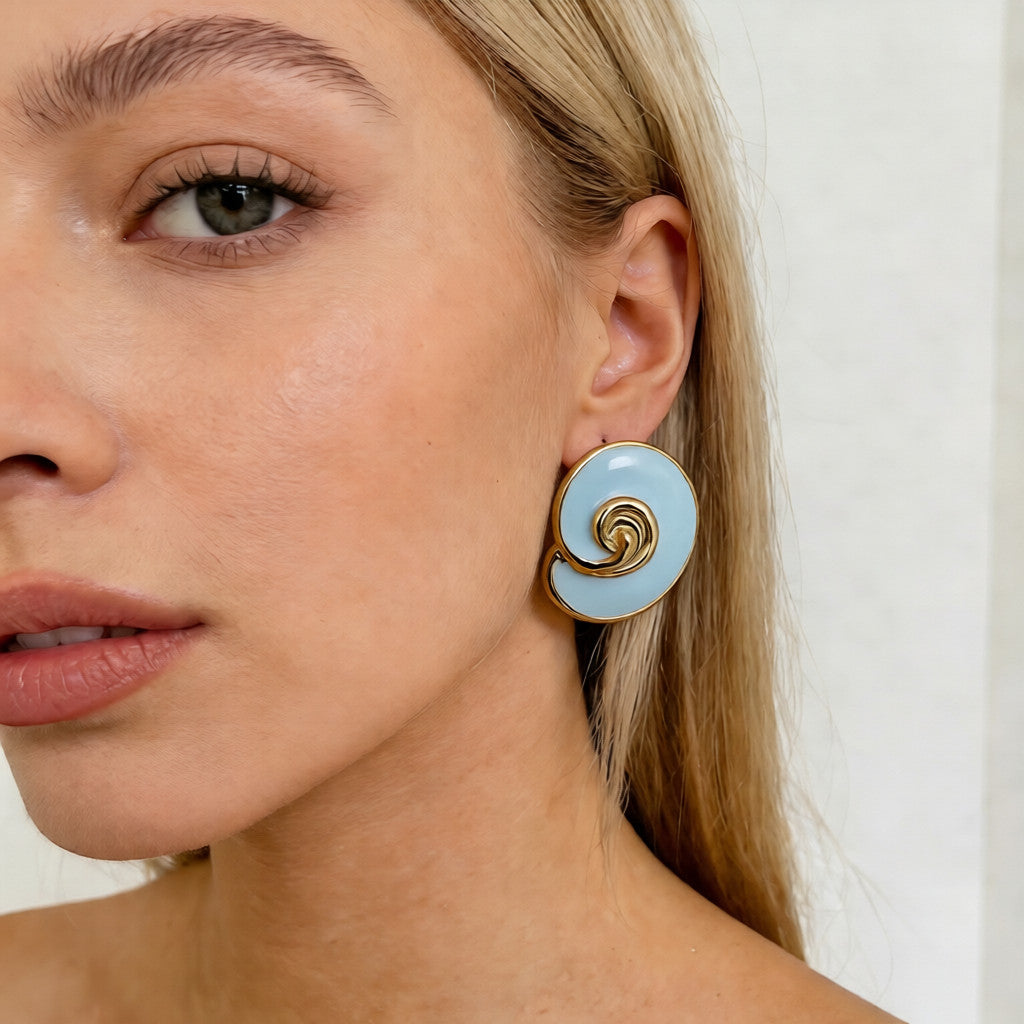 Pendientes de Resina con Detalle Dorado - Perfectos para Ocasiones Especiales