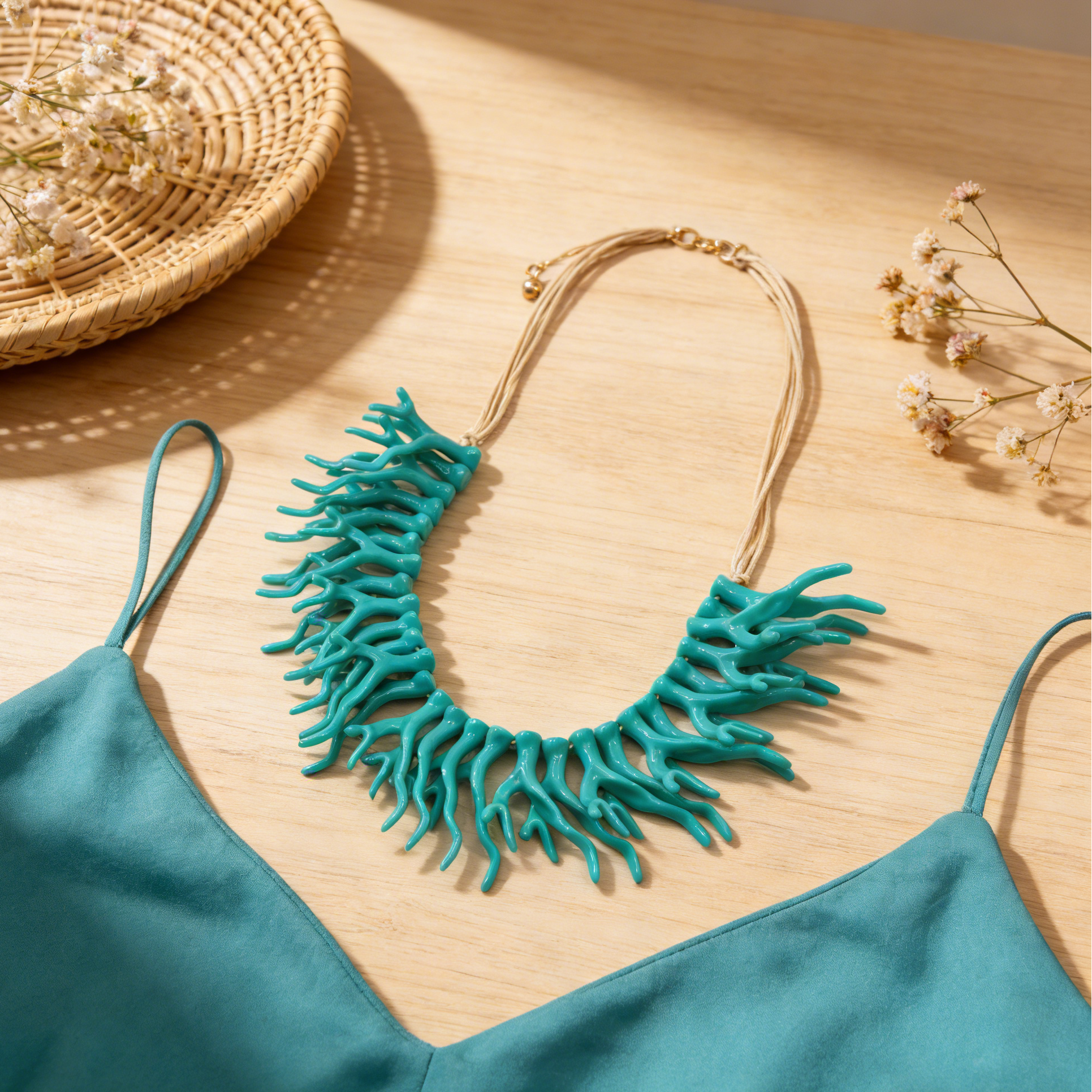 Gargantilla con diseño de rama de coral