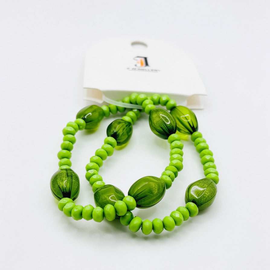Pulseras de Cuentas de Vidrio Coloridas al Por Mayor | Set de 3 Colores, Accesorio de Moda al Por Mayor|JI JOYA