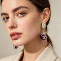Pendientes Colgantes de Caracol Cerámica - Joyería de Moda al Por Mayor|JI JOYA