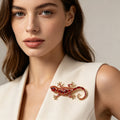 Broche de Lagarto con Piedras Brillantes - Accesorio de Moda para Mujeres, Pedidos al Por Mayor|JI JOYA