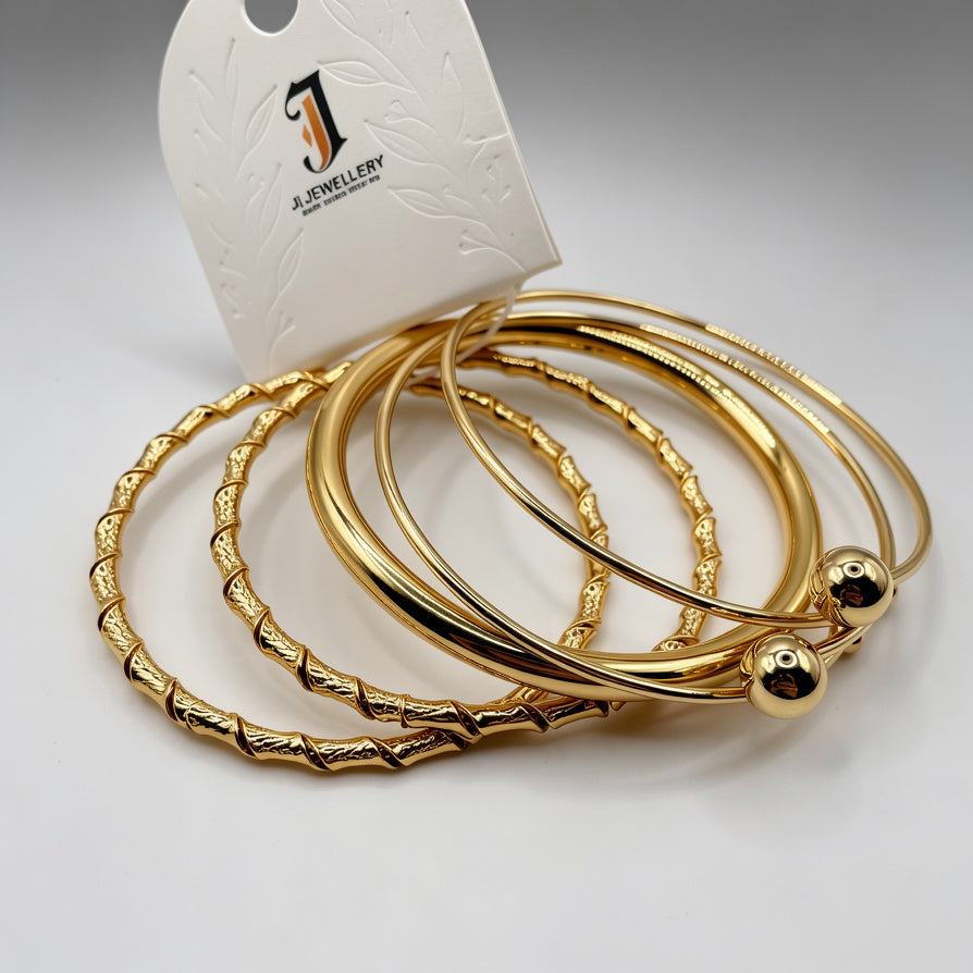 Pulseras de Diseño Minimalista Bambu - Lote Mayorista para Tiendas (Plata/Oro)