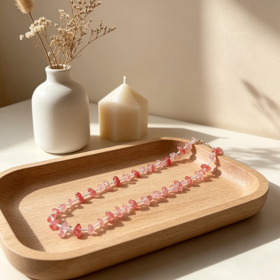 Collar de Acrílico Rosa - Gargantilla Minimalista para Mujer, Joyería de Moda|JI JOYA