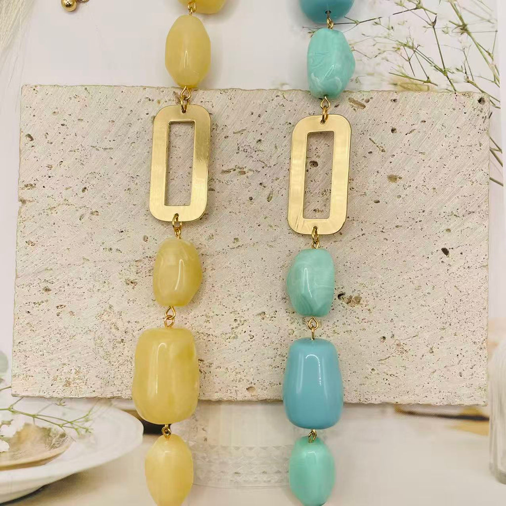 JI JOYA VENDA POR ATACADO,Um colar comprido elegante e simples, perfeito com uma camisola.