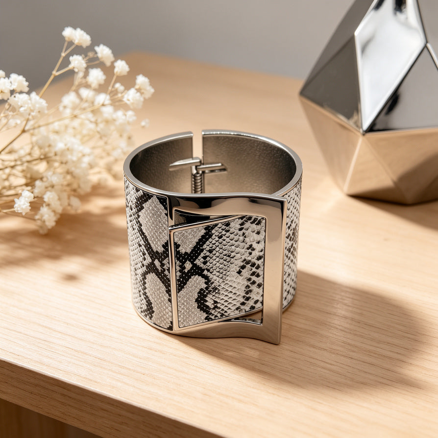 Pulsera Brazalete de Serpiente en Aleación de Zinc con Hebilla - Mayorista de Joyería de Moda para Mujer|JI JOYA